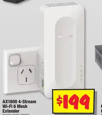 JB Hi-Fi AX1800 4-Stream Wi-Fi 6 Mesh Extender offer