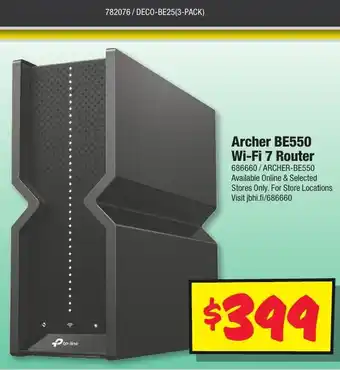 JB Hi-Fi Archer BE550 Wi-Fi 7 Router offer