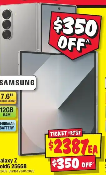 JB Hi-Fi Galaxy Z Fold6 256GB offer