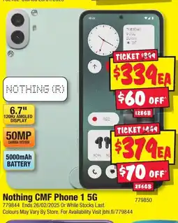 JB Hi-Fi Nothing CMF Phone 1 5G offer