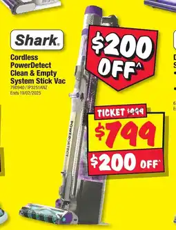 JB Hi-Fi Cordless PowerDetect Clean & Empty System Stick Vac offer