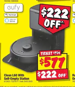 JB Hi-Fi Clean l60 with self-empty station offer