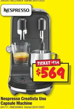 JB Hi-Fi Nespresso creatista uno capsule machine offer