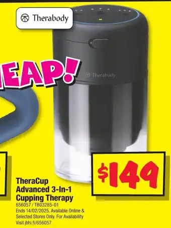 JB Hi-Fi Theracup advanced 3-in-1 cupping therapy offer