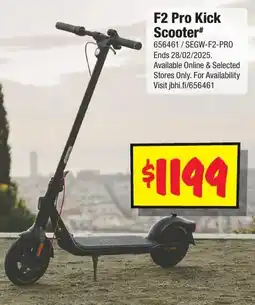 JB Hi-Fi F2 pro kick scooter offer