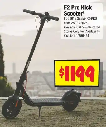 JB Hi-Fi F2 pro kick scooter offer