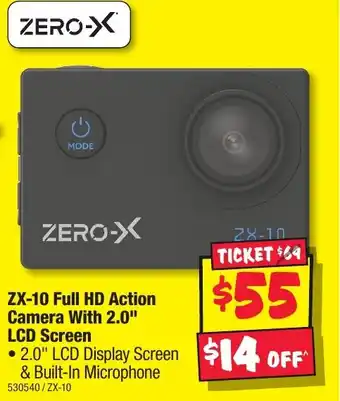 JB Hi-Fi Zx-10 full hd action camera with 2.0" lcd screen offer