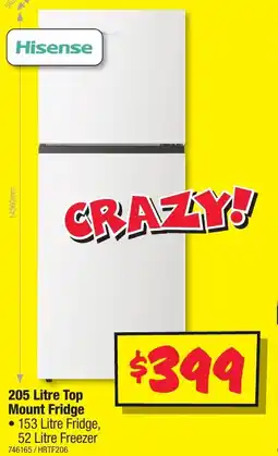 JB Hi-Fi 205 Litre Top Mount Fridge offer