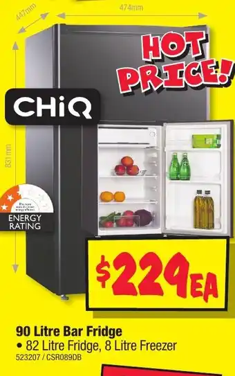 JB Hi-Fi 90 Litre Bar Fridge offer