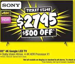 JB Hi-Fi 85" 4K Mini-LED QLED Smart TV offer