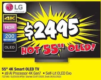 JB Hi-Fi 55" 4K Smart OLED TV offer