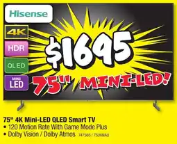 JB Hi-Fi 75" 4K Mini-LED QLED Smart TV offer