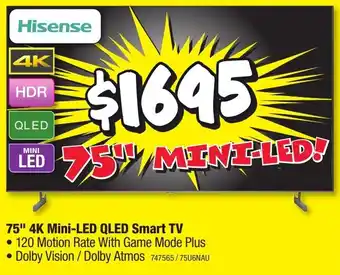 JB Hi-Fi 75" 4K Mini-LED QLED Smart TV offer