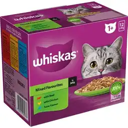 IGA Whiskas Favourites Wet Cat Food 12x85g Selected Varieties offer