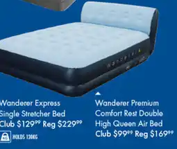 BCF Wanderer premium comfort rest double high queen air bed offer