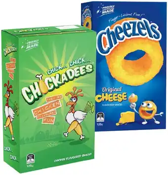 IGA Cheezels 110‑125g or Chickadees 125g Box Selected Varieties offer