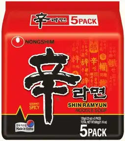 IGA Nongshim Instant Noodle 5 Pack Selected Varieties offer