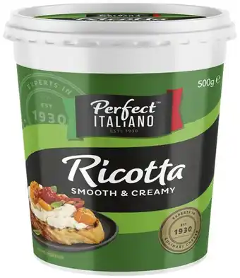 IGA Perfect Italiano Ricotta 500g Selected Varieties offer