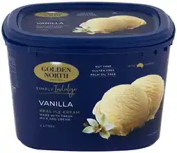 IGA Golden North Ice Cream 2 Litre Selected Varieties offer