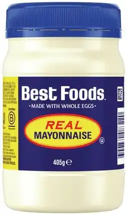 IGA Best Foods Real Mayonnaise 405g offer