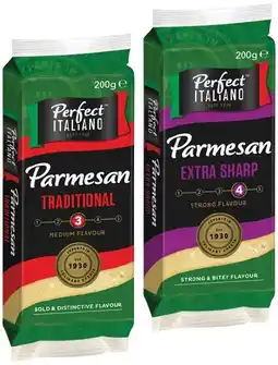 IGA Perfect Italiano Block Cheese Parmesan or Romano 200g Selected Varieties offer