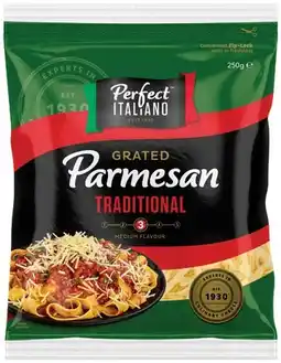 IGA Perfect Italiano Traditional Grated Parmesan Cheese 250g offer