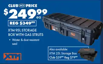 BCF Xtm 95l storage box with gas struts offer