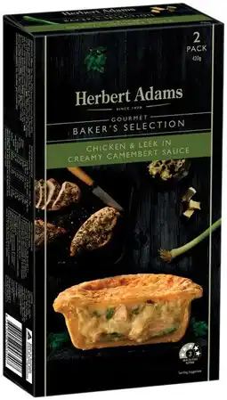 IGA Herbert Adams Gourmet Pies 2 Pack Selected Varieties offer