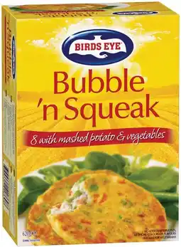 IGA Birds Eye Bubble'n Squeak 620g or Corn Fritters 500g offer