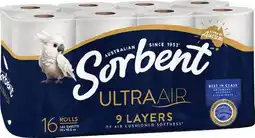 IGA Sorbent Ultra Air Toilet Tissue 16 Pack offer