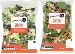 IGA Community Co Fresh Chunky Stir Fry 350g or Fine Cut Stir Fry 335g offer