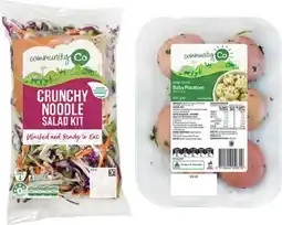 IGA Community Co Crunchy Noodle Salad Kit 450g or Baby Potatoes with Herb Butter 400g offer