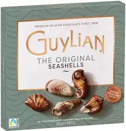 IGA Guylian The Original Seashells Chocolate Box 250g or Chocolate Hearts 168g offer