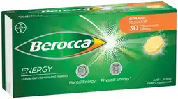 IGA Berocca Energy Effervescent Tablets 30 Pack Selected Varieties offer