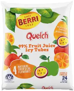 IGA Berri Quelch 99% Fruit Juice Icy Tubes 24 Pack Selected Varieties offer