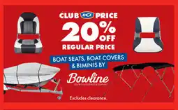 BCF Boat seats, boat covers & biminis offer