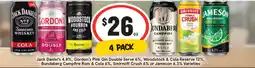 IGA Jack Daniel'sGordon's Pink Gin, Woodstock & Cola, Bundaberg Campfire Rum & Cola, Smirnoff Crush or Jameson offer