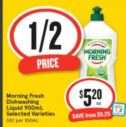 IGA Morning fresh dishwashing liquid offer