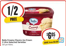 IGA Bulla creamy classics ice cream offer