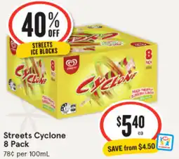 IGA Streets Cyclone offer