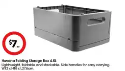 Coles Havana folding storage box 4.5l offer