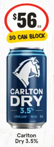 IGA Liquor Carlton dry 3.5% offer