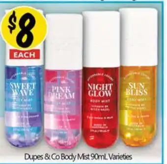 NQR Dupes & Co Body Mist offer