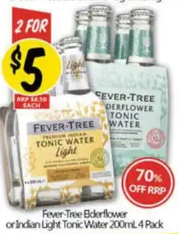 NQR Fever-Tree Elderflower or indian light tonic water offer