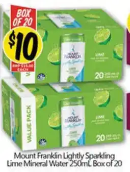 NQR Mount franklin lightly sparkling lime mineral water offer