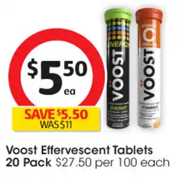 Coles Voost Effervescent Tablets offer