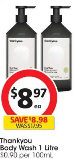 Coles Thankyou Body Wash offer