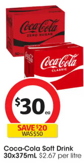 Coles Coca-Cola Soft Drink offer