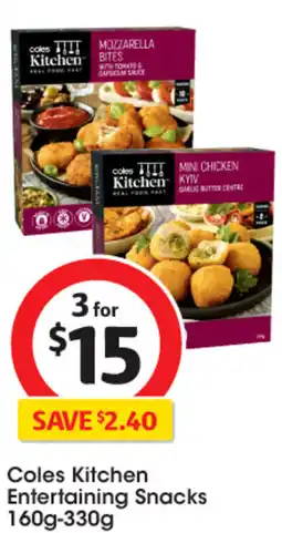 Coles Coles Kitchen Entertaining Snacks offer