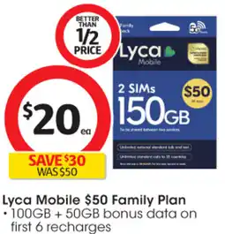 Coles Lyca Mobile offer